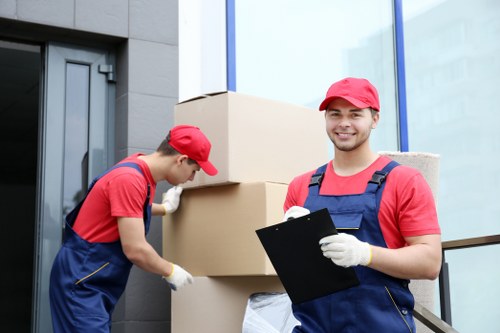Professional team preparing office for relocation in Manandvan West London