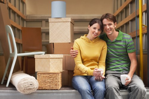 Loading belongings into a moving truck
