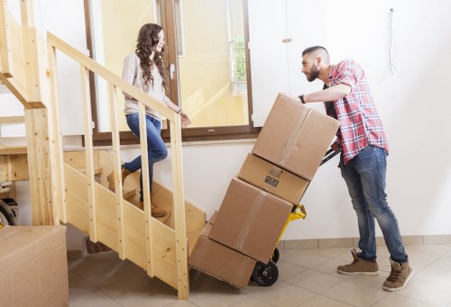 Experienced movers loading furniture into a van